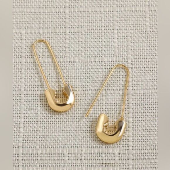 safety pin earrings A730 - Picture 3 of 6